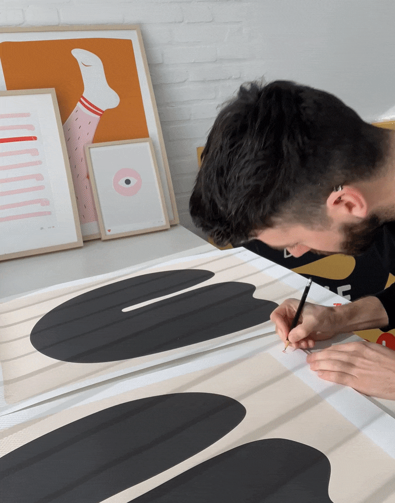 Screenprint - Art – Elephant (50x70) - Dicks Don't Lie - ARTELEBL5070