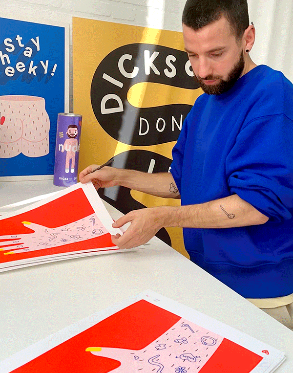 Screenprint - Art – Nailed it (30x40) - Dicks Don't Lie - ARTNITBR3040