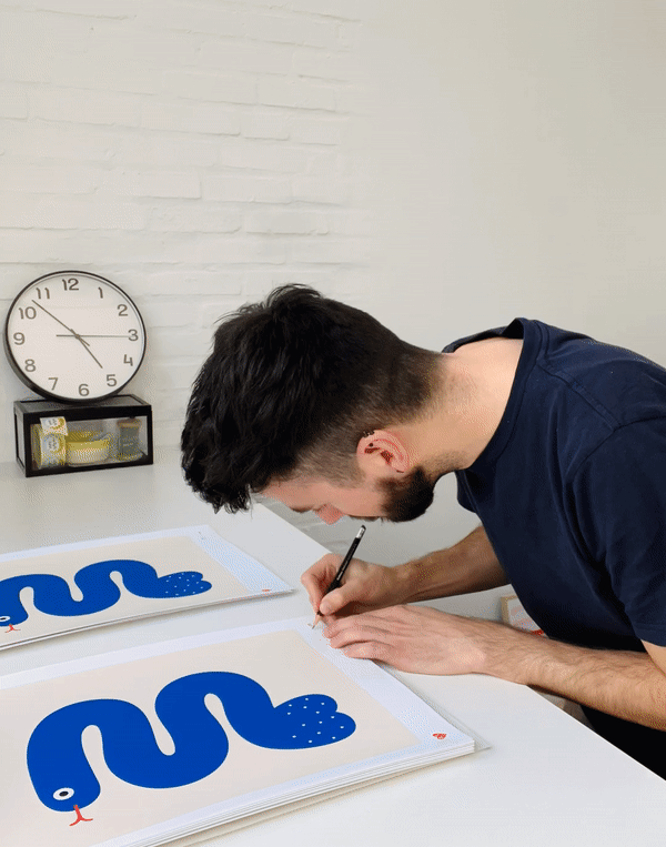 Screenprint - Art – Trouser Snake (30x40) - Dicks Don't Lie - ARTTRSBBA3