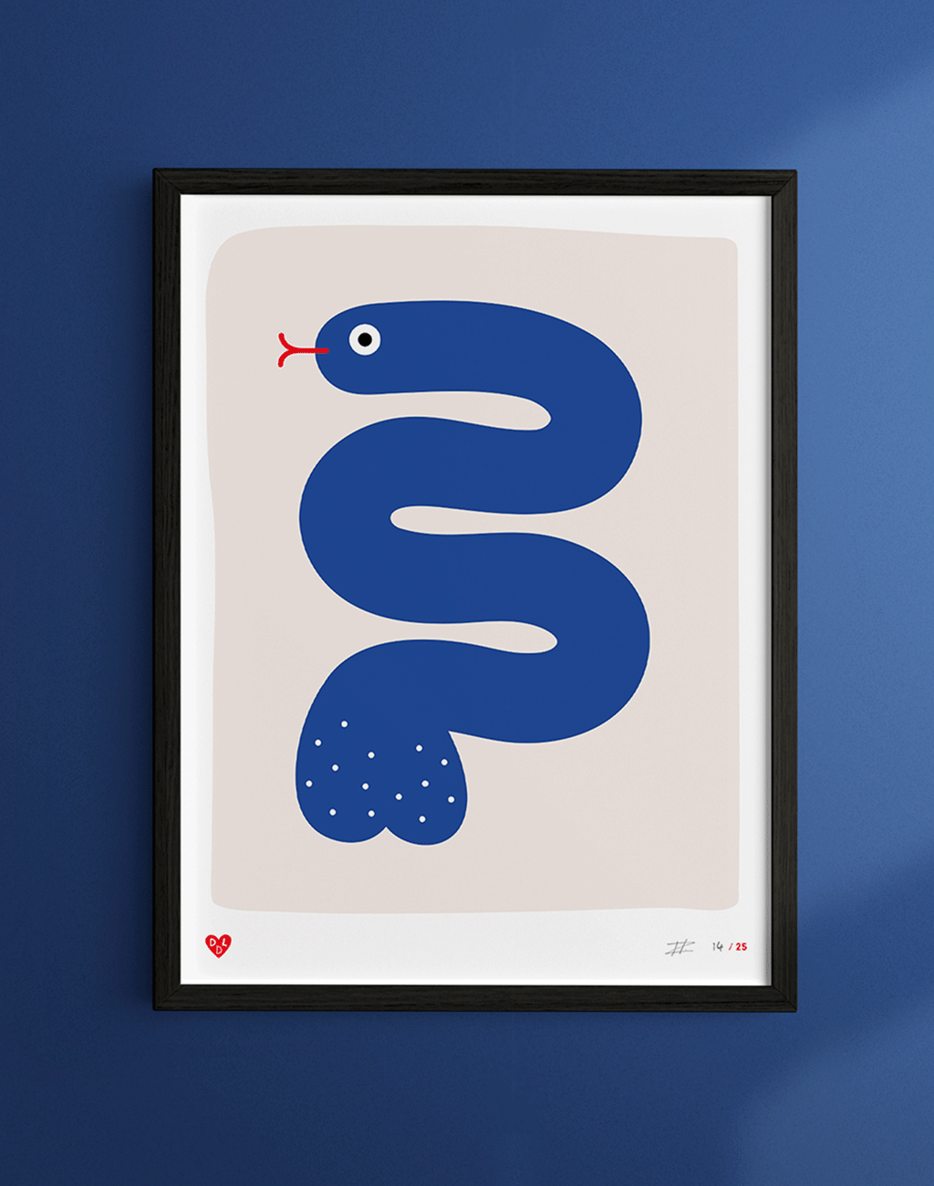 Screenprint - Art – Trouser Snake (30x40) - Dicks Don't Lie - ARTTRSBBA3