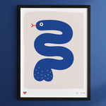 Screenprint - Art – Trouser Snake (30x40) - Dicks Don't Lie - ARTTRSBBA3