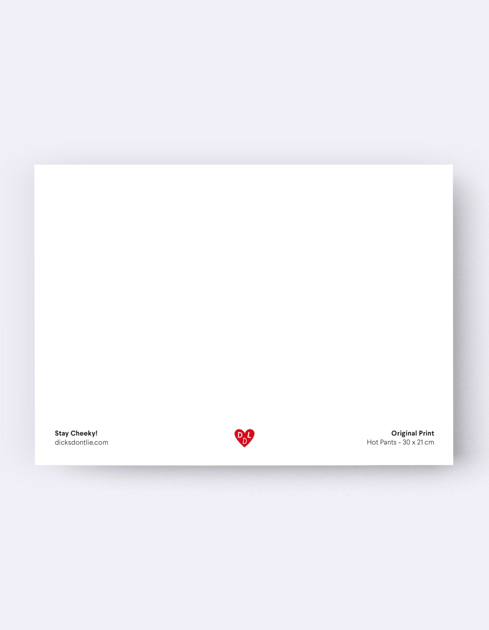 Art Card - Art Card – No going back - Dicks Don't Lie - ACANGBCPA6