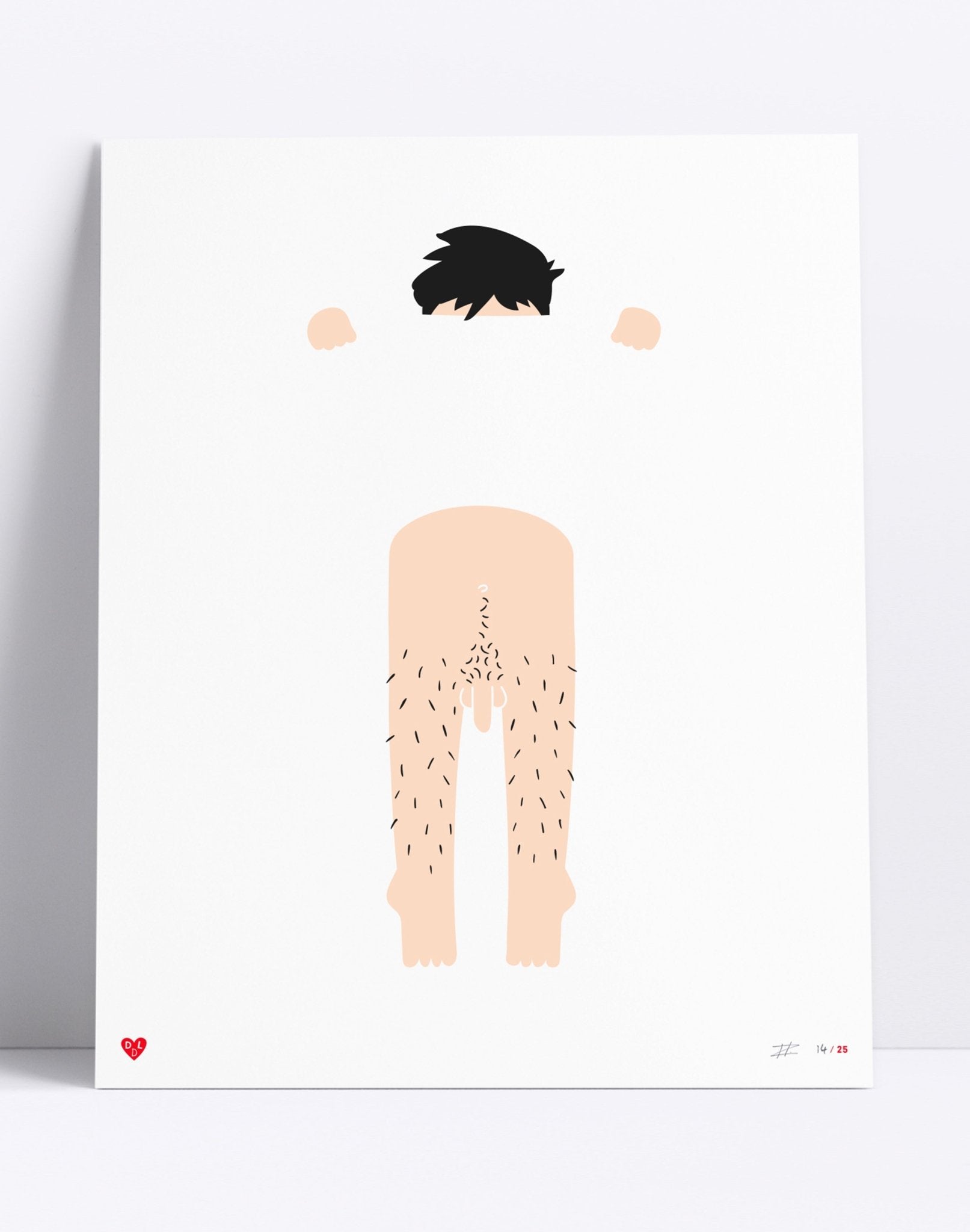 Screenprint - Art – Cheeky Chappy (40x50) - Dicks Don't Lie - ARTCCHVW4050