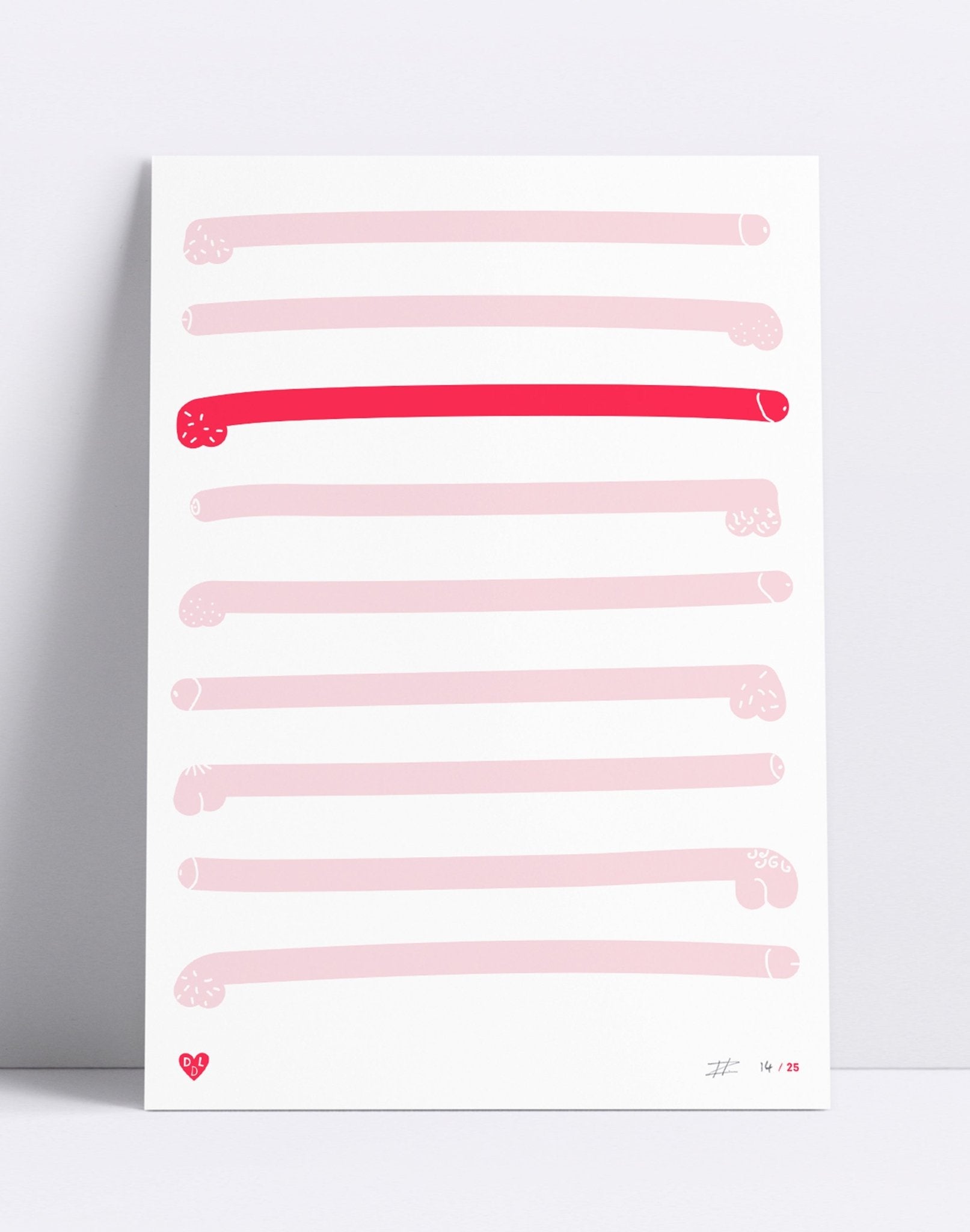 Screenprint - Art – Keep it Straight (A3) - Dicks Don't Lie - ARTKISCPA3