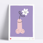 Screenprint - Art – Whoopsy Daisy (21x30) - Dicks Don't Lie - ARTWDALLA4