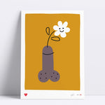 Screenprint - Art – Whoopsy Daisy (21x30) - Dicks Don't Lie - ARTWDAOCA4