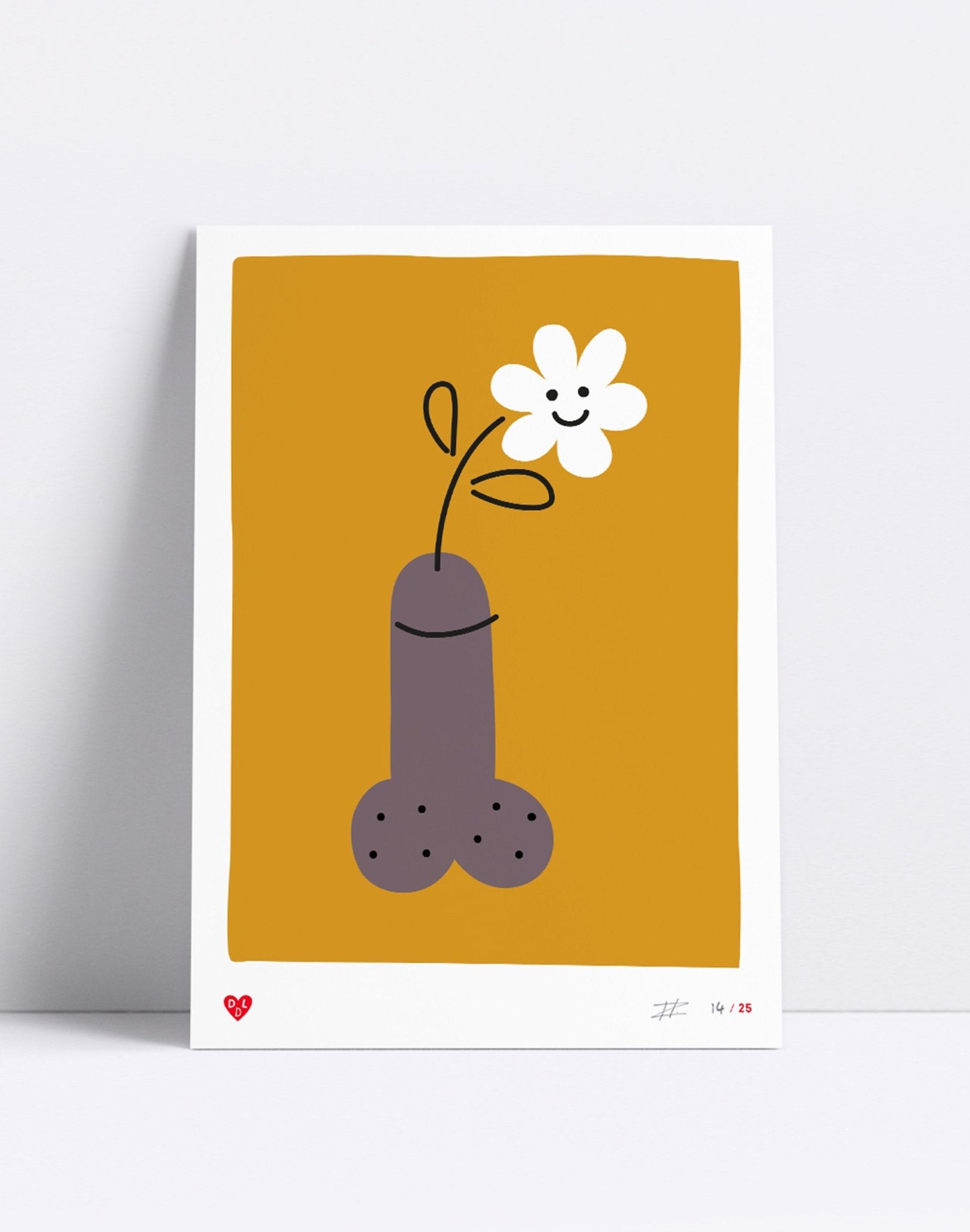 Screenprint - Art – Whoopsy Daisy (21x30) - Dicks Don't Lie - ARTWDAOCA4