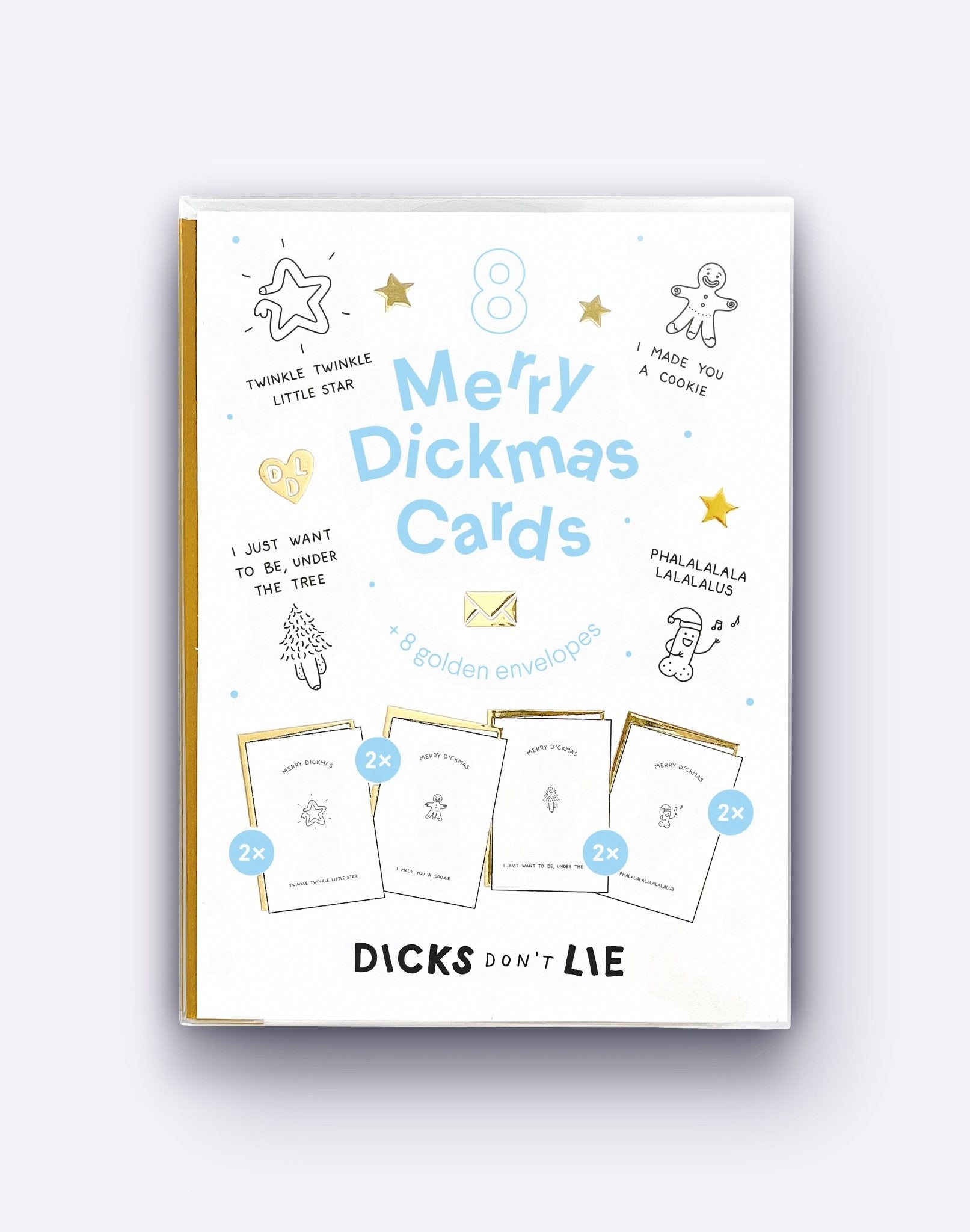 Dickmas Card - Dickmas Card – Bundle of 8 - Dicks Don't Lie - DCAB08MBA6