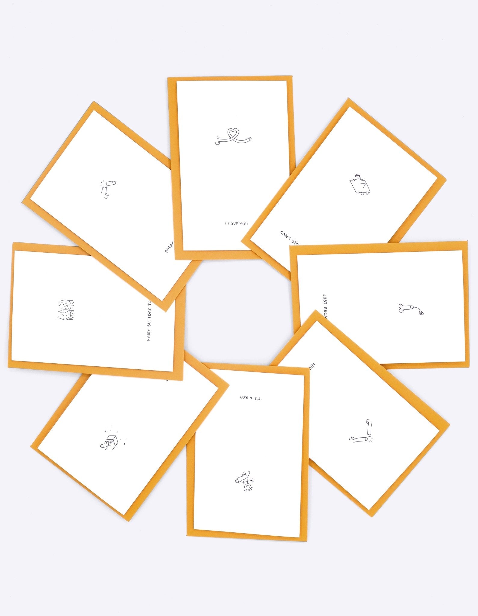 Greetings Cards - Greetings Cards – Bundle of 8 - Dicks Don't Lie - GCAB0801