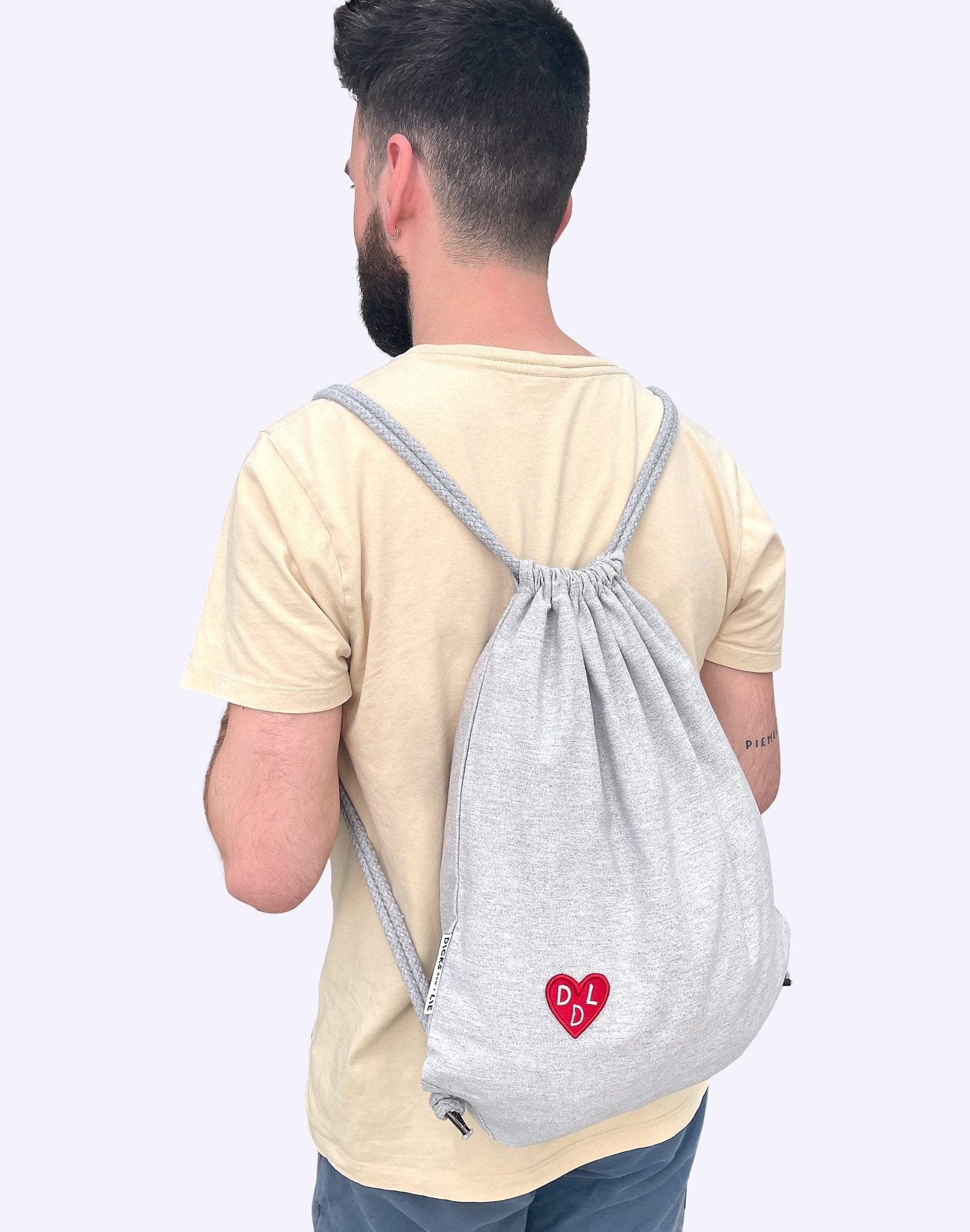 Totebag - Gym Sack – DDL Heart Patch - Dicks Don't Lie - GYMDDLPGOS