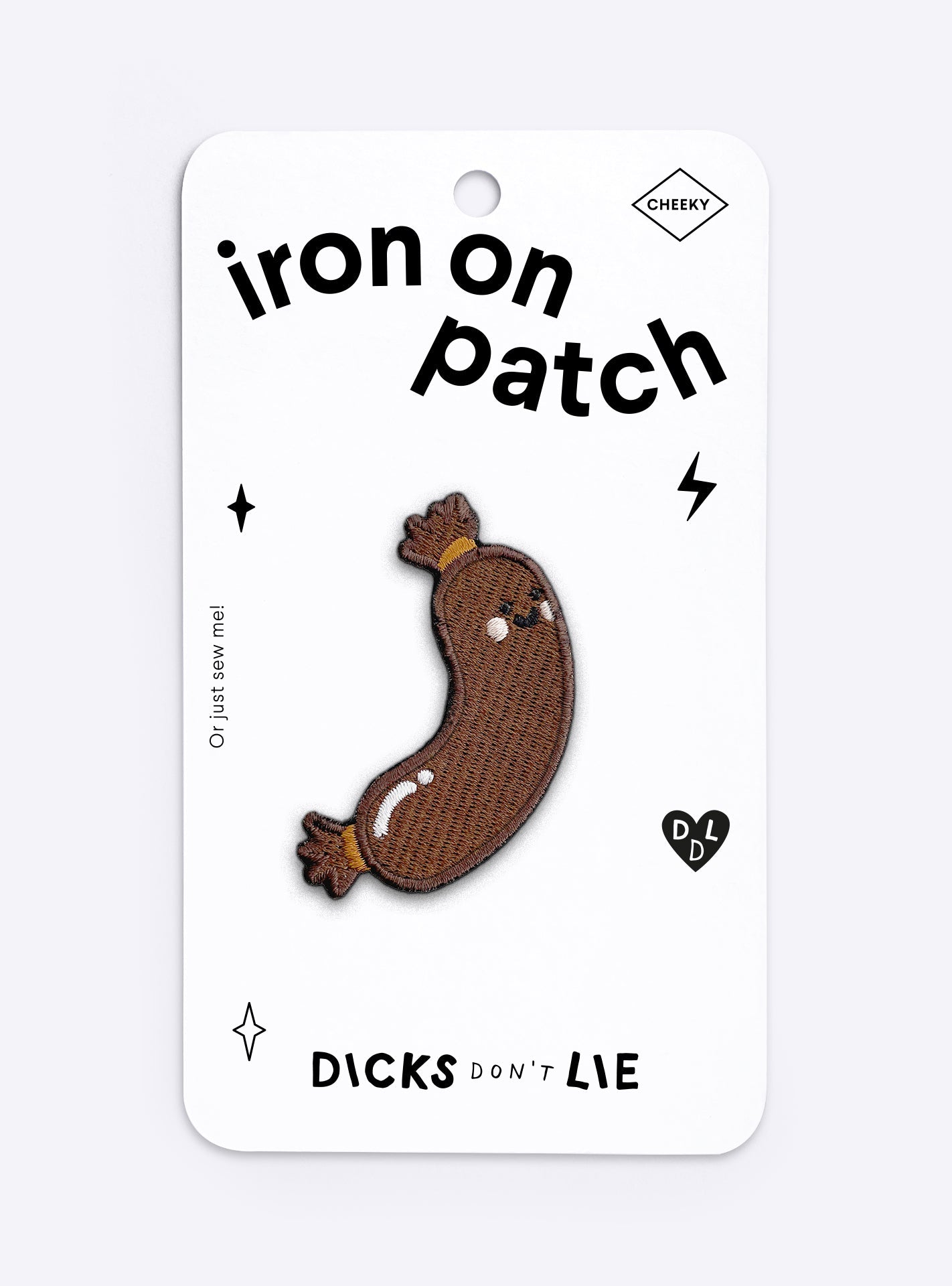 Iron - On Patch - Iron - On Patch – Saucy Sausage - Dicks Don't Lie - IOPSAUBNOS