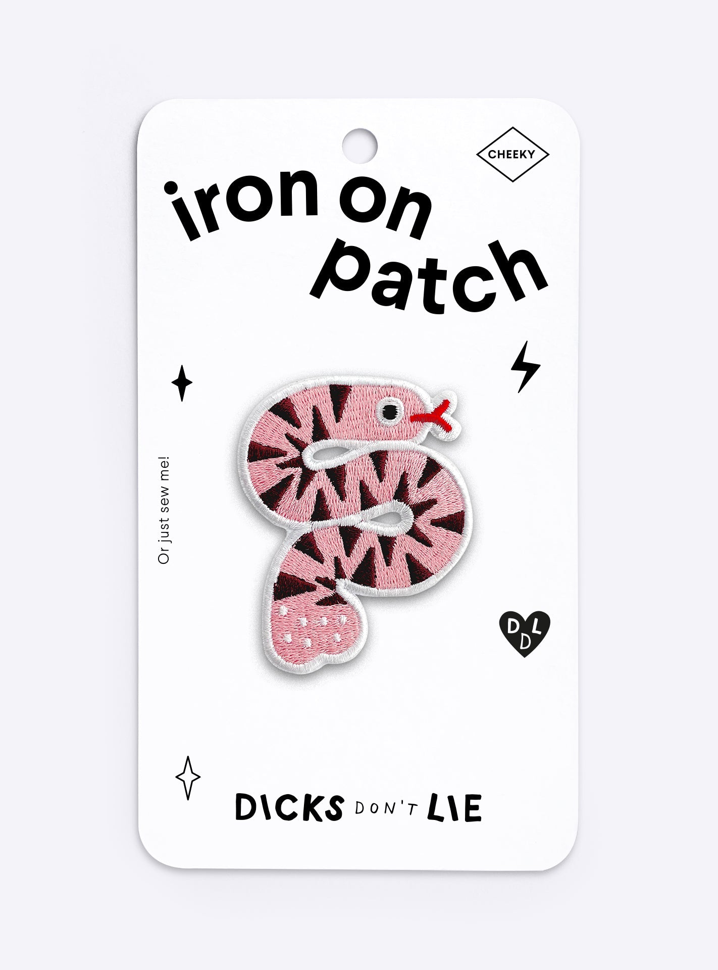 Iron - On Patch - Iron - On Patch – Trouser Snake - Dicks Don't Lie - IOPTRSCPOS
