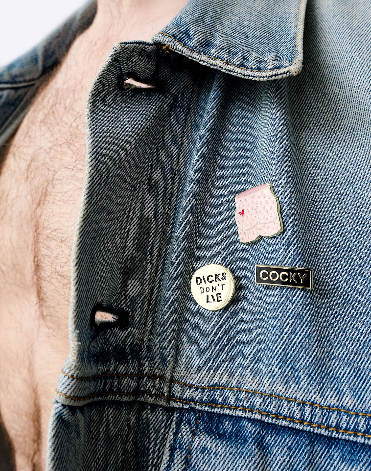 Pin - Pin – Cocky Black - Dicks Don't Lie - PINCOCBLOS