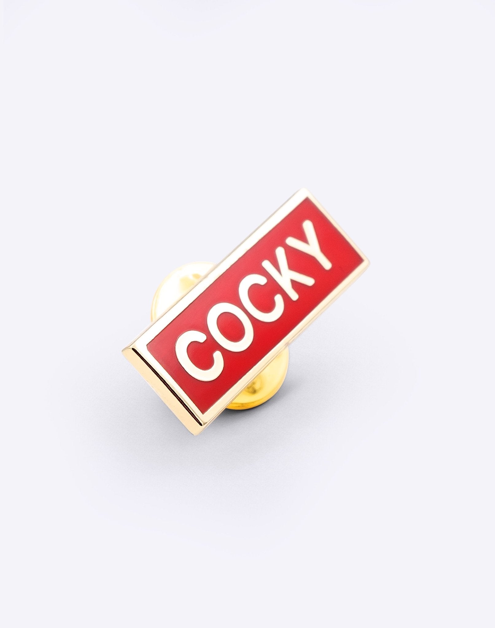 Pin - Pin – Cocky Red - Dicks Don't Lie - PINCOCCROS