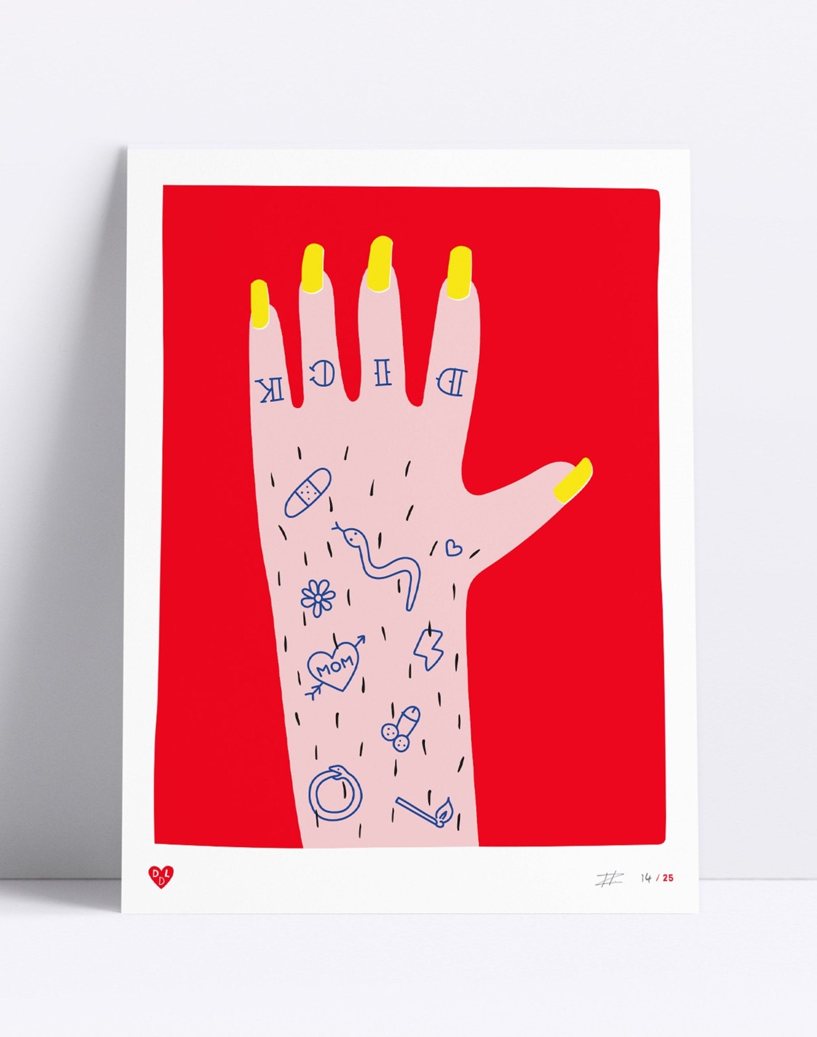 Screenprint - Art – Nailed it (30x40) - Dicks Don't Lie - ARTNITBR3040
