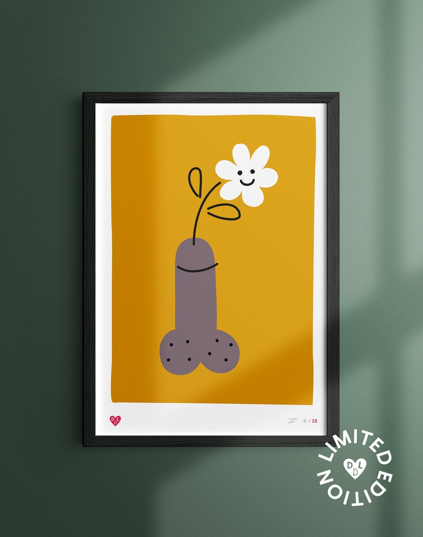 Screenprint - Art – Whoopsy Daisy (21x30) - Dicks Don't Lie - ARTWDAOCA4