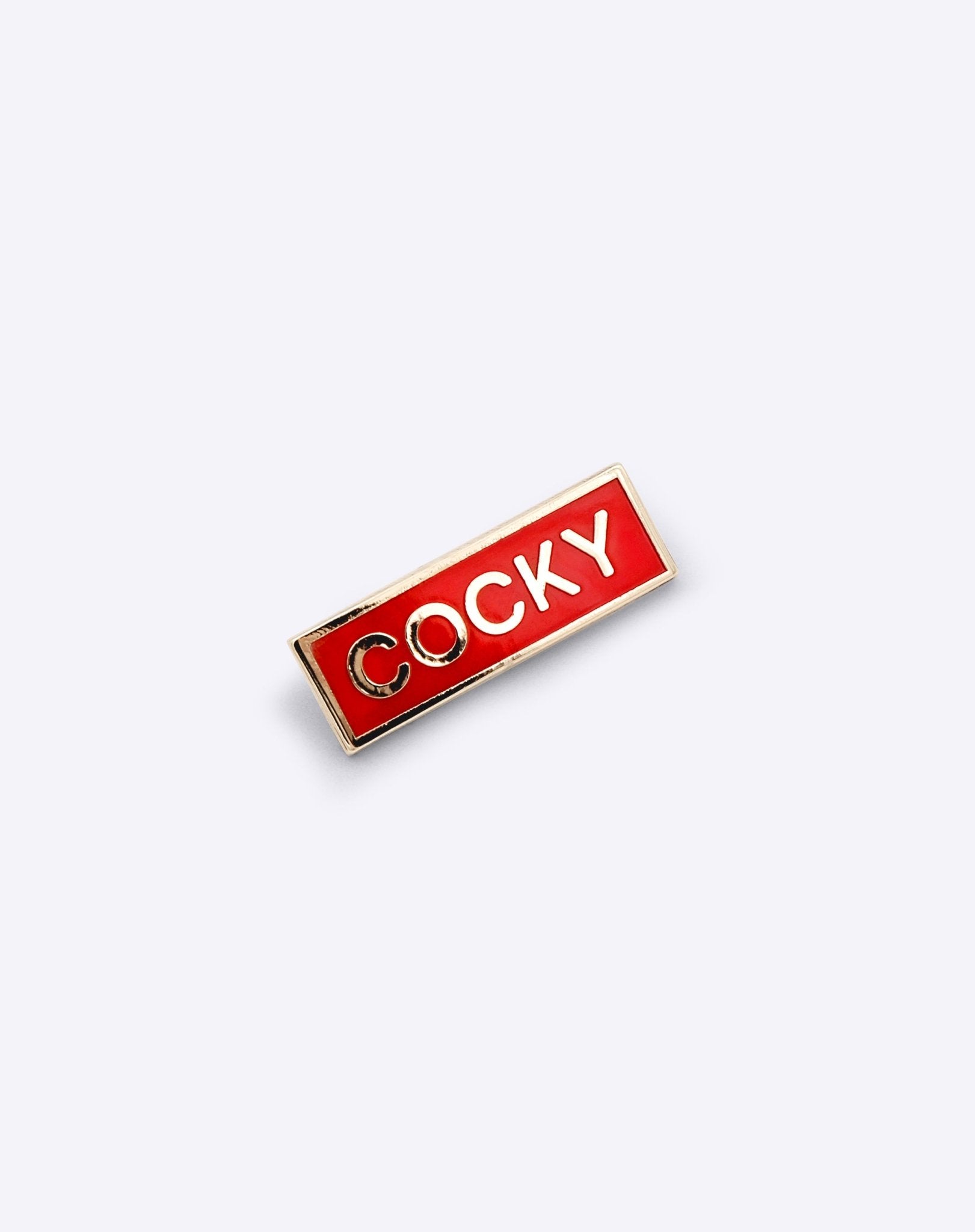 Pin - Pin – Cocky Red - Dicks Don't Lie - PINCOCCROS