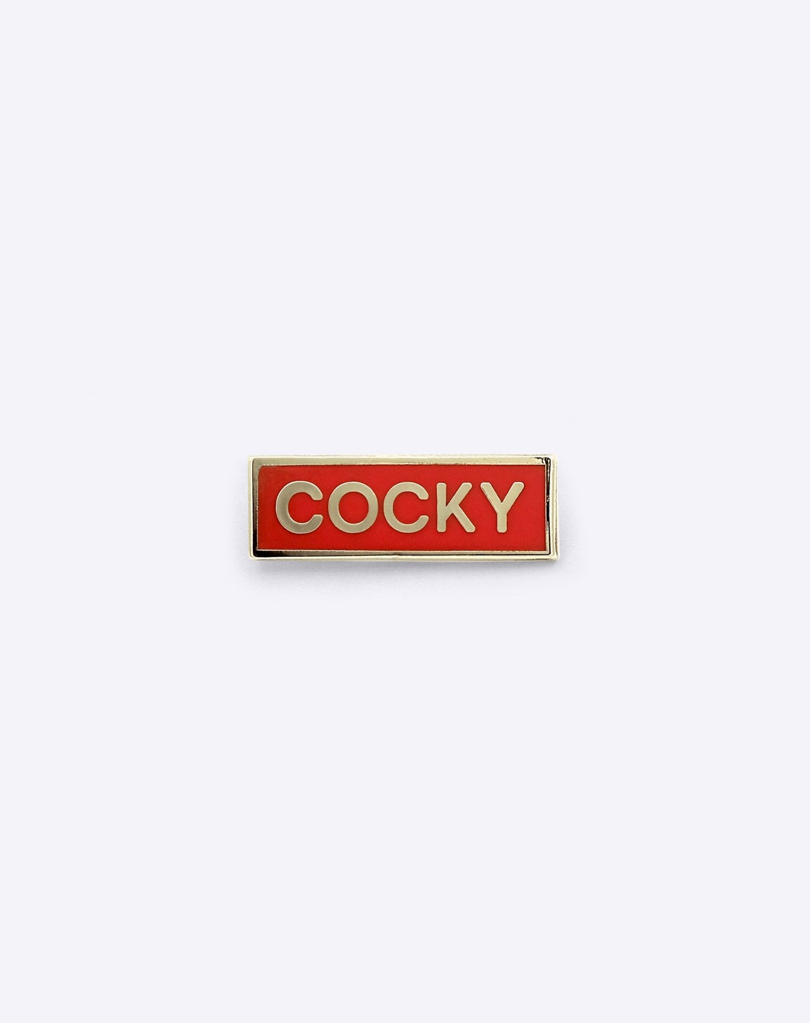 Pin - Pin – Cocky Red - Dicks Don't Lie - PINCOCCROS